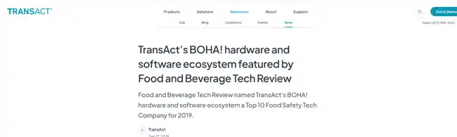 TransAct Technologies recognition